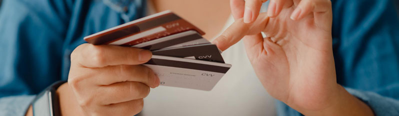 Relying on credit cards to manage each month